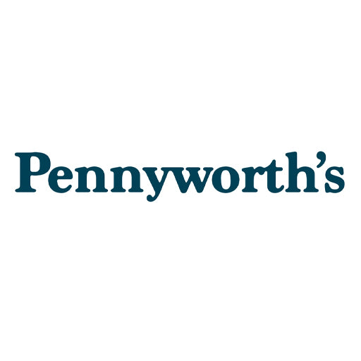 Pennyworth's logo in blue on a white background.